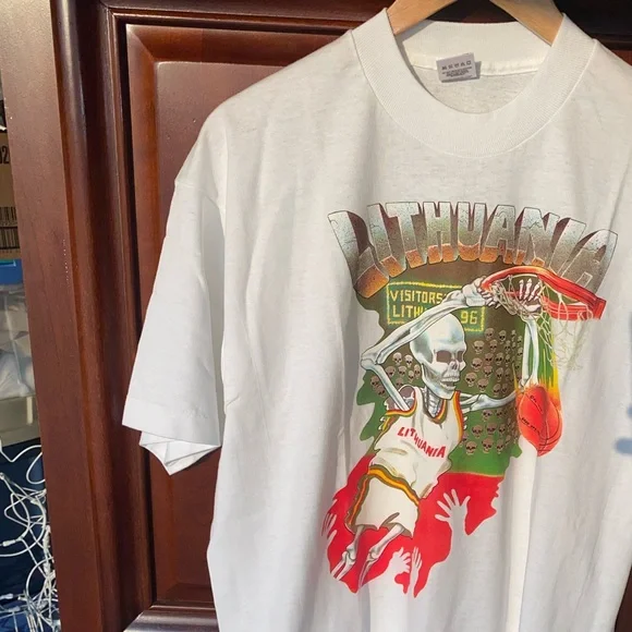 Vintage 1992 Grateful Dead Lithuania Olympic Basketball Tshirt Made In The U.S.A